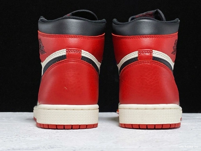 Rep Onekick High Air 1 Retro Toe OG 555088-610 Bred Jordan 0709